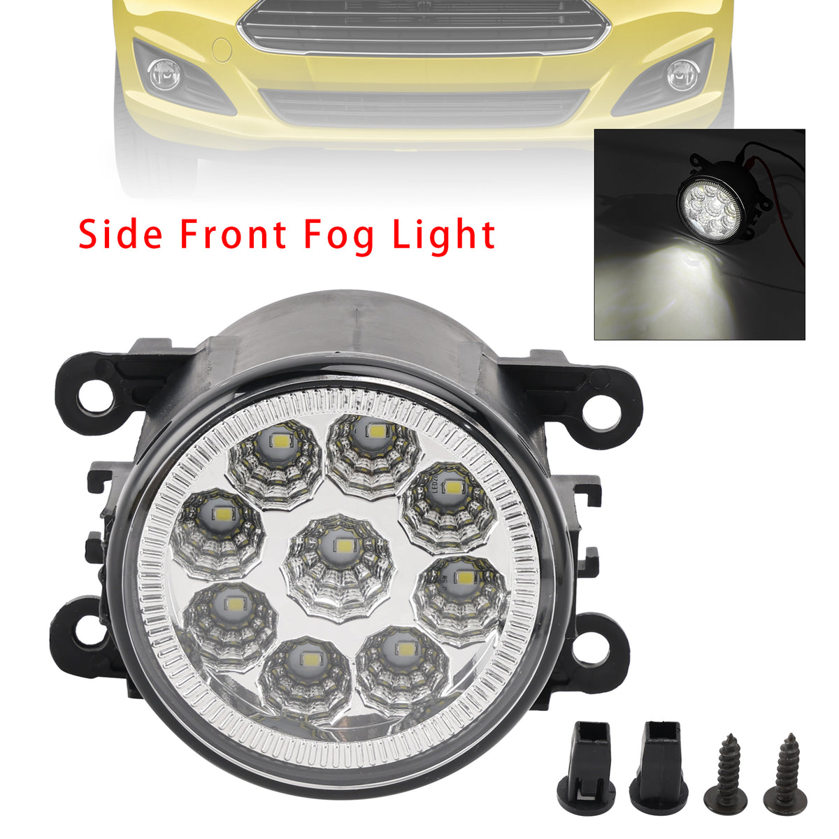 2014-2019 Ford Fiesta 9 LED Daytime Running Fog Lights 84501AJ00A FO2592217 Generic
