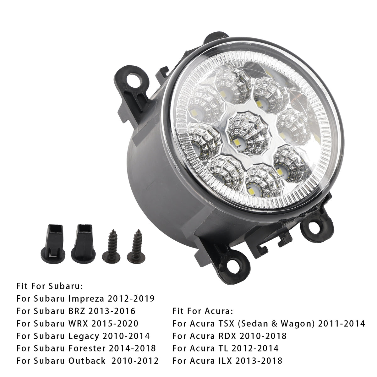 2014-2019 Ford Fiesta 9 LED Daytime Running Fog Lights 84501AJ00A FO2592217 Generic