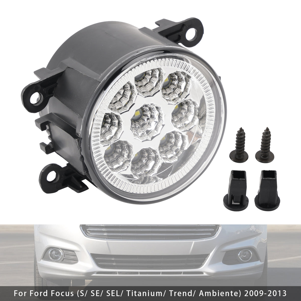 2014-2019 Ford Fiesta 9 LED Daytime Running Fog Lights 84501AJ00A FO2592217 Generic