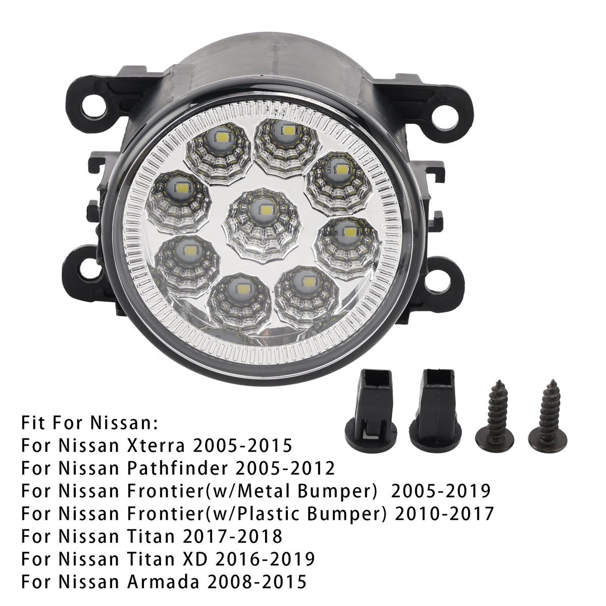 2014-2019 Ford Fiesta 9 LED Daytime Running Fog Lights 84501AJ00A FO2592217 Generic