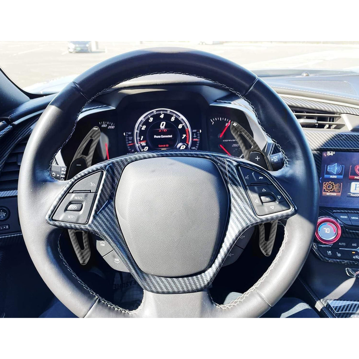 Steering Wheel Paddle Shifter Extensions For Chevrolet C7 Corvette Camaro 14-23