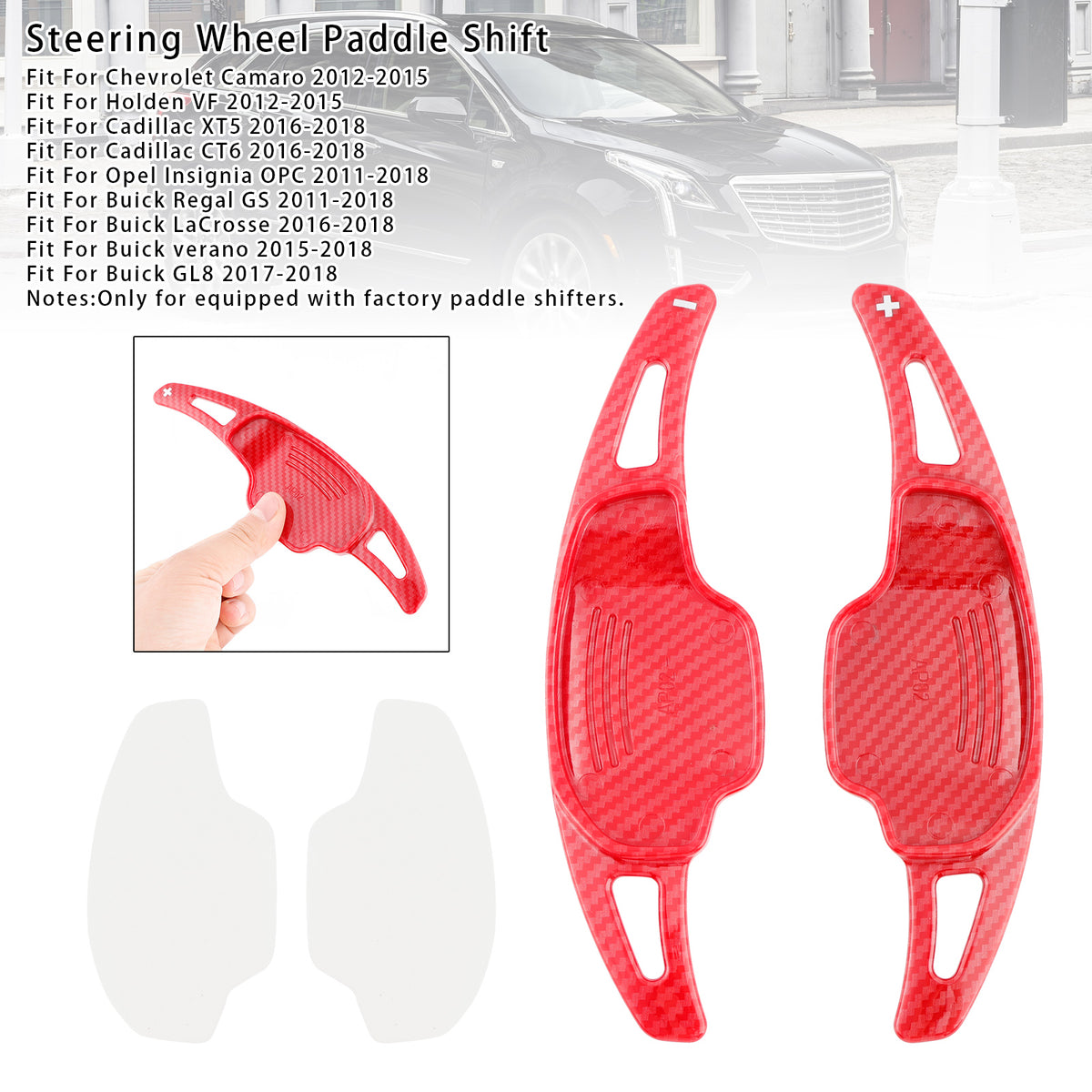 Carbon Look Steering Wheel Paddle Shifter Extensions For Chevy Camaro 12-15
