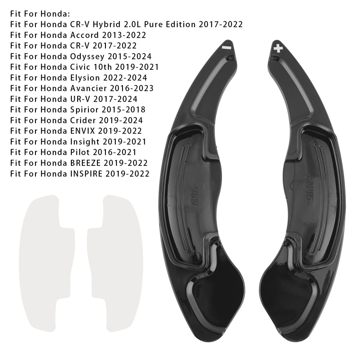 Steering Wheel Paddle Shifter Extensions For Honda CR-V Accord 2013-2022 Black