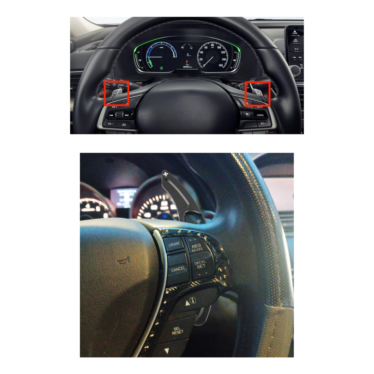 Steering Wheel Paddle Shifter Extensions For Honda CR-V Accord 2013-2022 Black