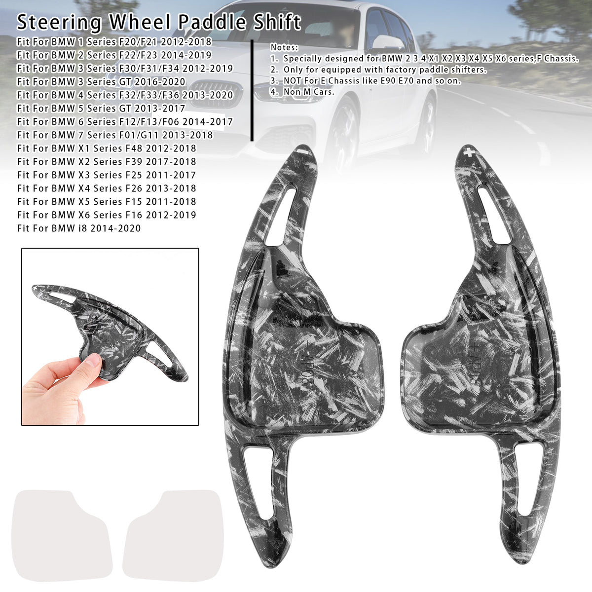 Steering Wheel Paddle Shifter Extensions For BMW F15 F25 F30 F31