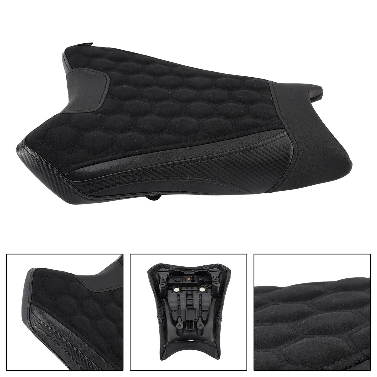 Front Raider Seat Driver Cushion Pu Fit Blacka For Kawasaki Ninja Zx-6R 19-25
