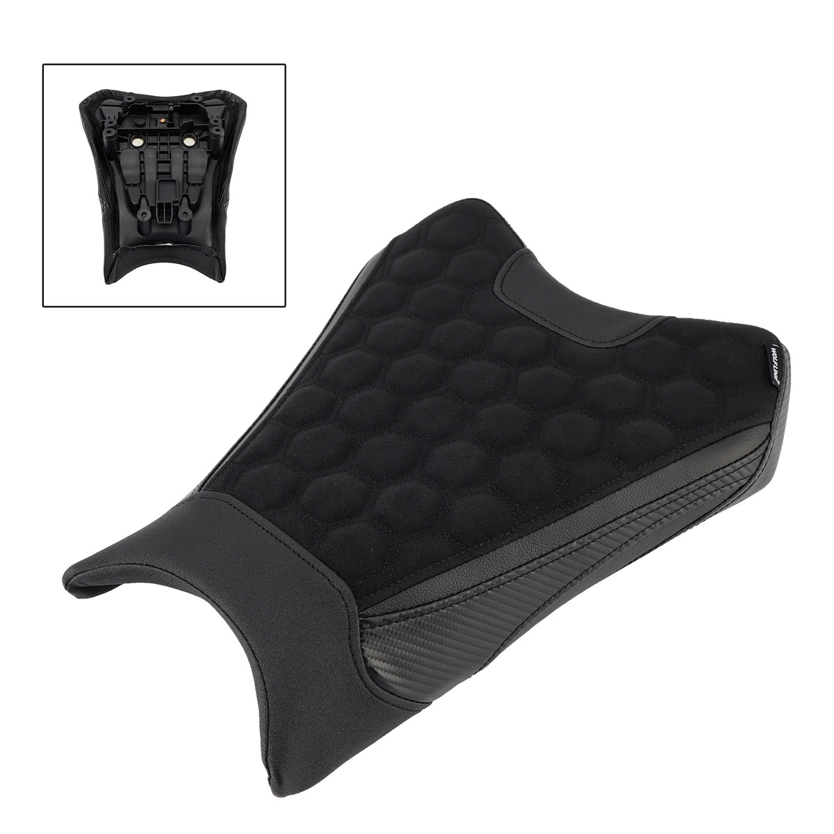 Front Raider Seat Driver Cushion Pu Fit Blacka For Kawasaki Ninja Zx-6R 19-25
