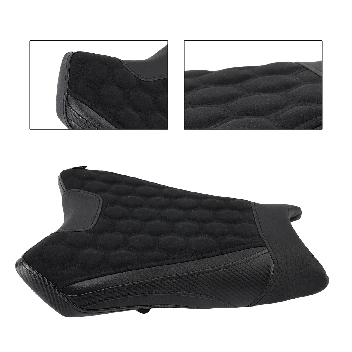 Front Raider Seat Driver Cushion Pu Fit Blacka For Kawasaki Ninja Zx-6R 19-25