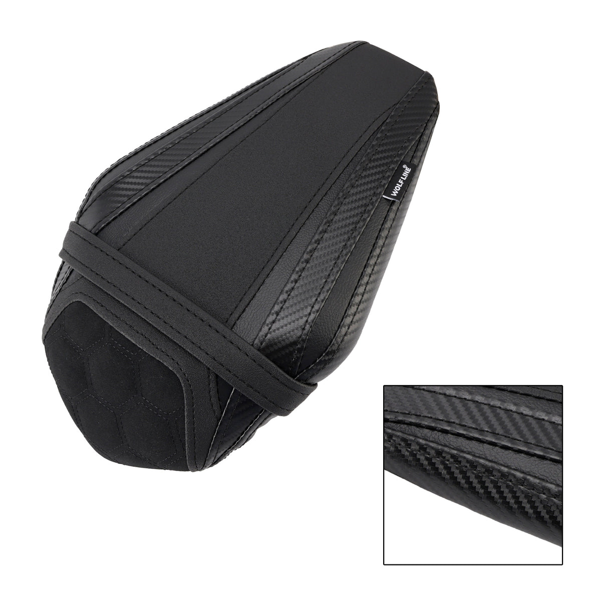 Rear Seat Passenger Cushion Flat Fit Blacka For Kawasaki Ninja Zx-6R 2019-2025
