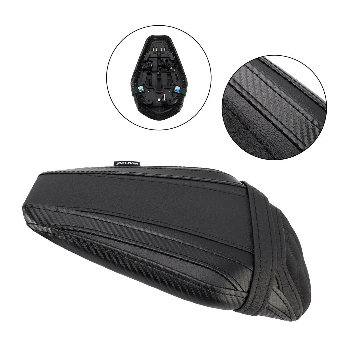 Rear Seat Passenger Cushion Flat Fit Blacka For Kawasaki Ninja Zx-6R 2019-2025