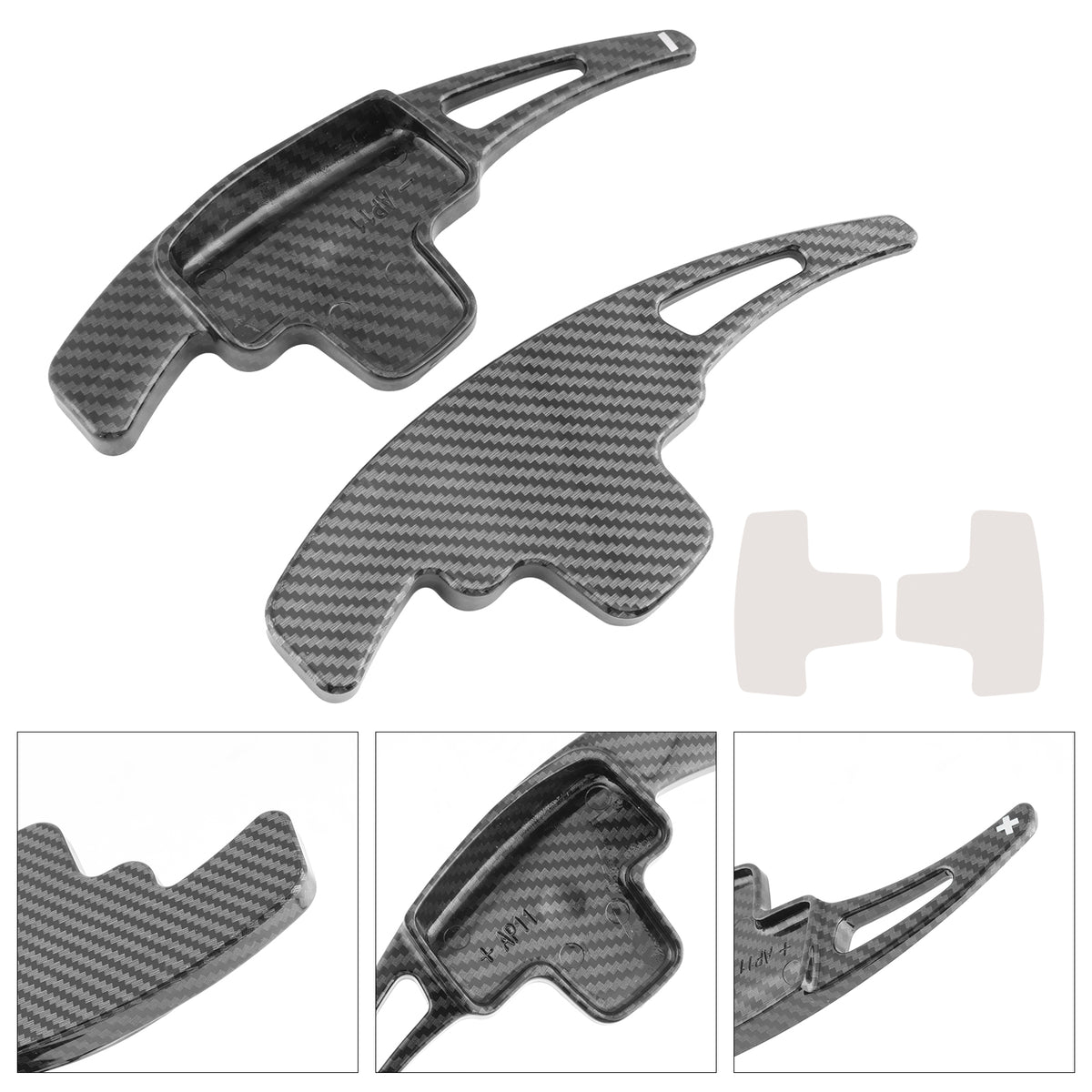 Carbon Look Steering Wheel Paddle Shifter Extensions For Mercedes-Benz A C E