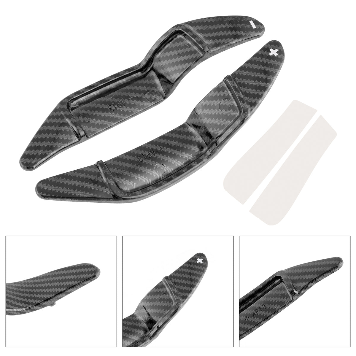Carbon Look Steering Wheel Paddle Shifter Extension For Mini R55 R56 R58 R60 R61