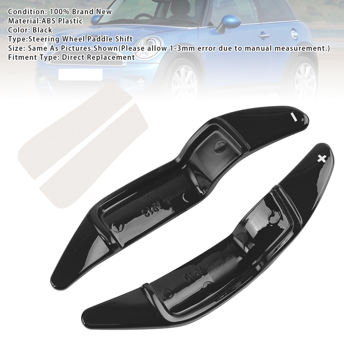 Steering Wheel Paddle Shifter Extension For Mini R55 R56 R58 R60 R61 Black