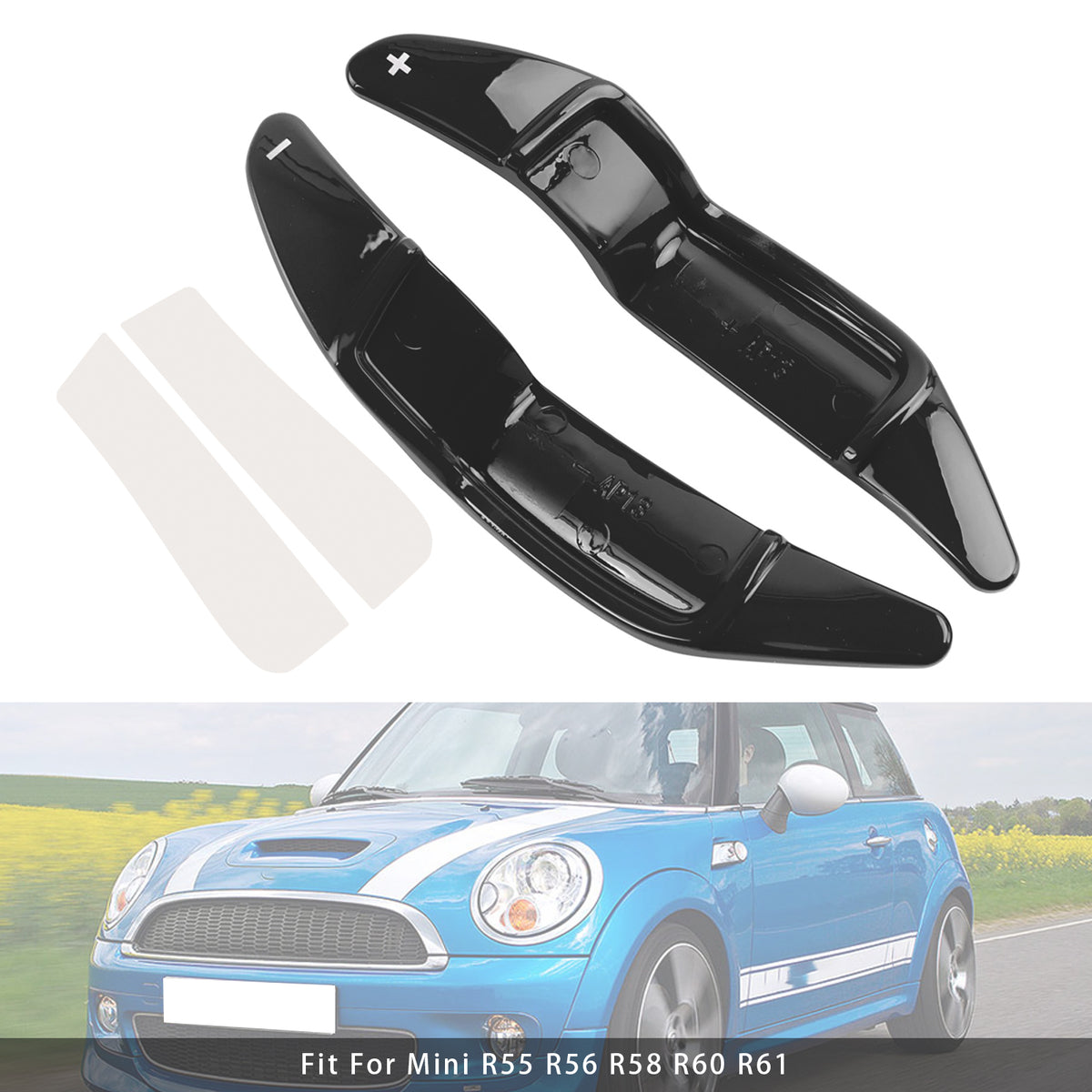 Steering Wheel Paddle Shifter Extension For Mini R55 R56 R58 R60 R61 Black