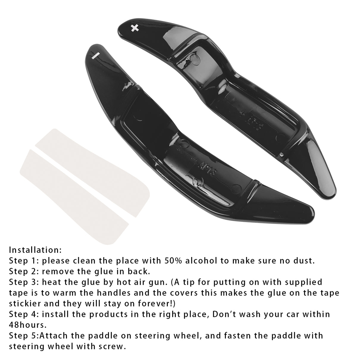 Steering Wheel Paddle Shifter Extension For Mini R55 R56 R58 R60 R61 Black