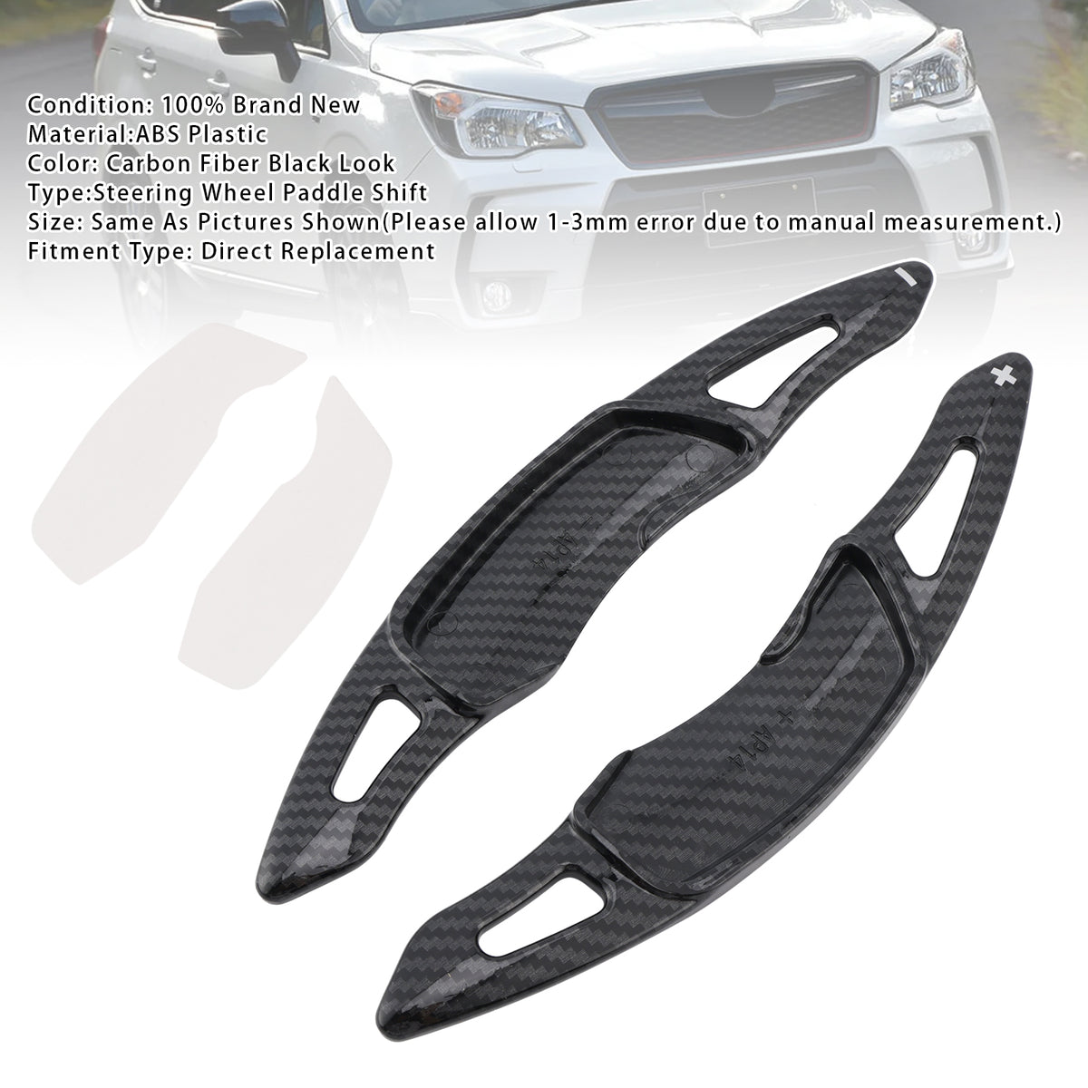 Carbon Look Steering Wheel Paddle Shifter Extension For Subaru Forester Outback