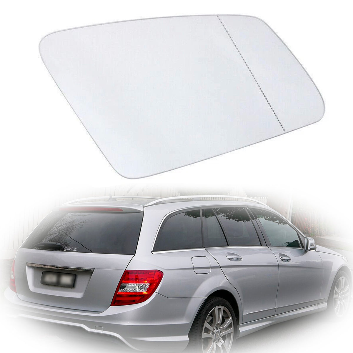 Right Heated Mirror Glass For Mercedes Benz W212 204 221