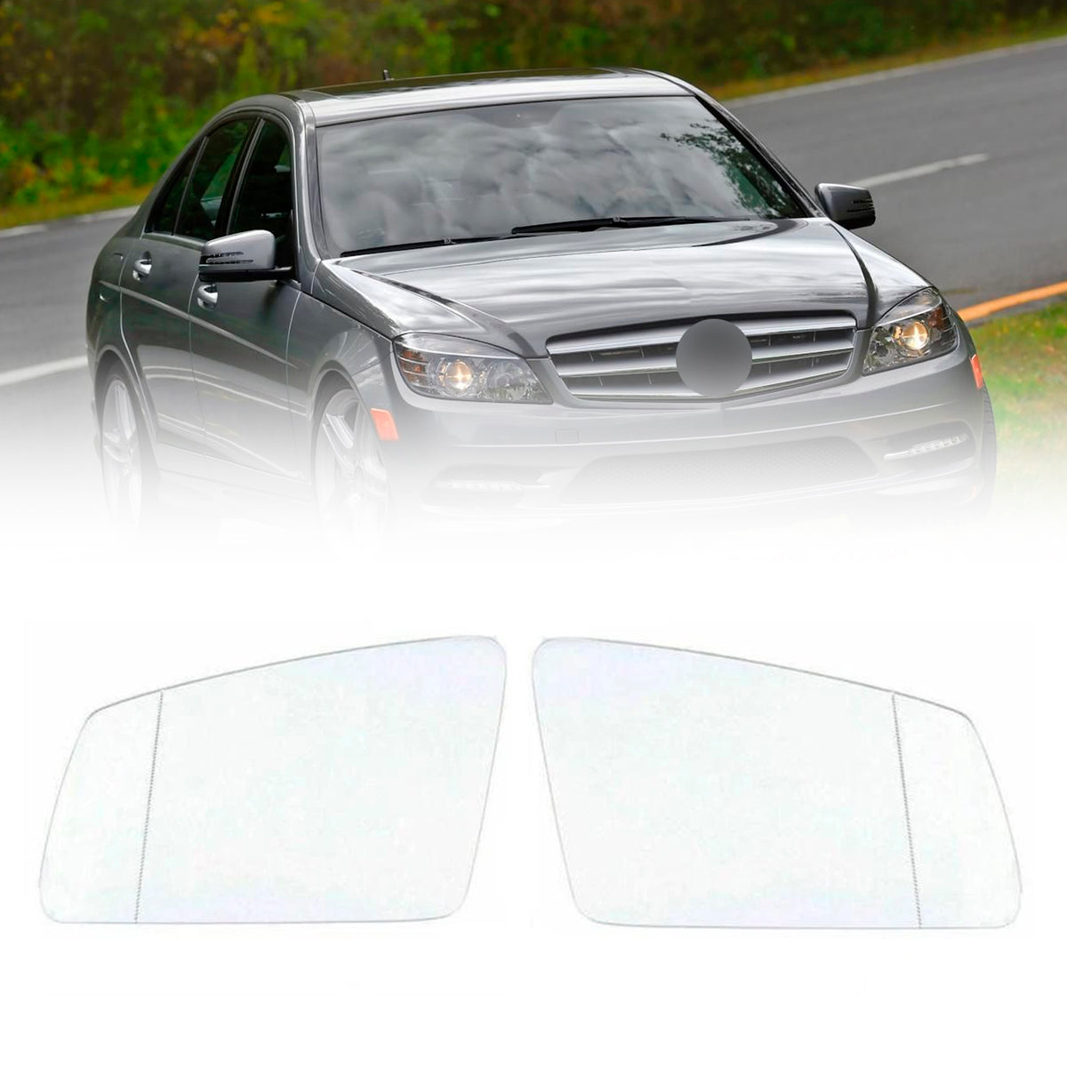 2010-2014 Mercedes Benz CL550 C216 Left & Right Heated Mirror Glass 2128100521 2128100621 Generic