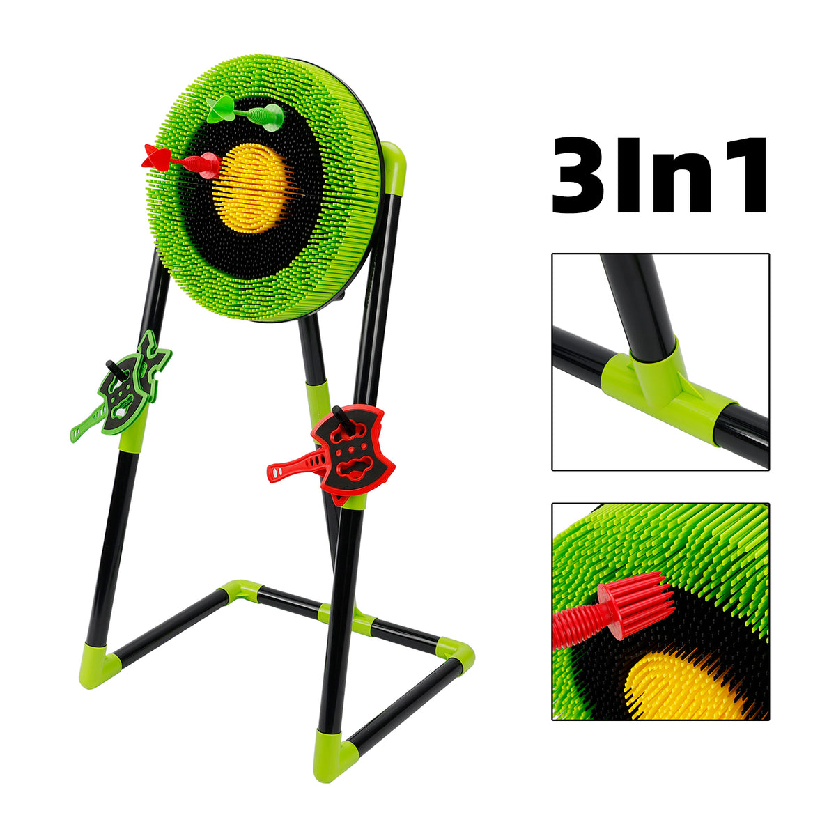 3In1 Axe Throwing & Dart Board Kid Toy Set Backyard Indoor & Outdoor Party Game