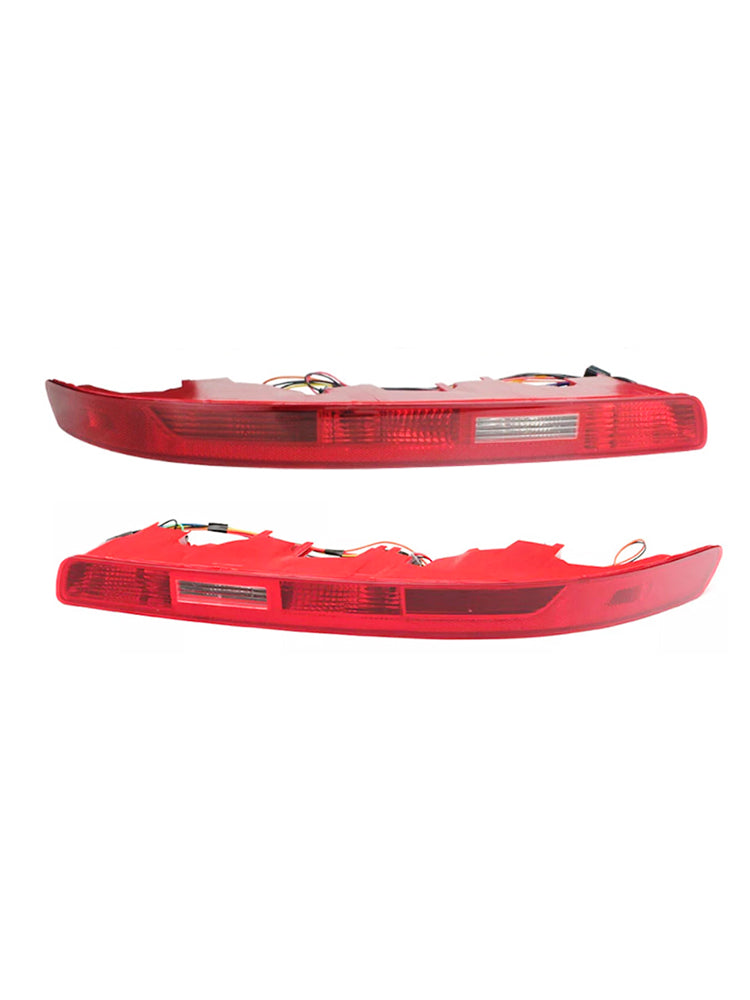 Left&Right Rear Bumper Reflector Tail Light Lamp Red Lens For Audi Q7 2007-2015