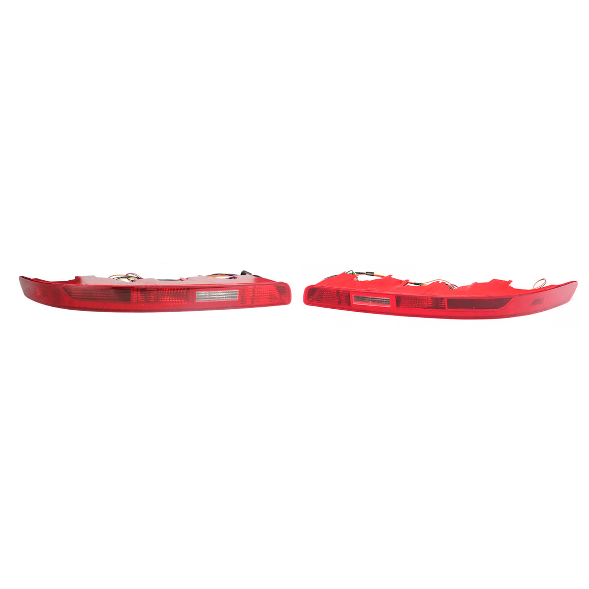 Left&Right Rear Bumper Reflector Tail Light Lamp Red Lens For Audi Q7 2007-2015