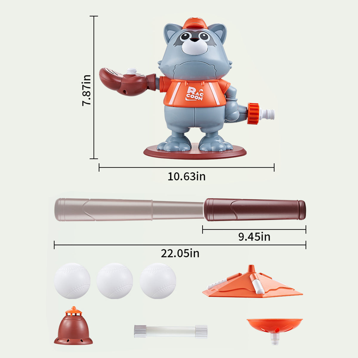 3In1 Lovely Shape Water Sprinkler With Baseball Play Toy Kid Outdoor Squirt Toy