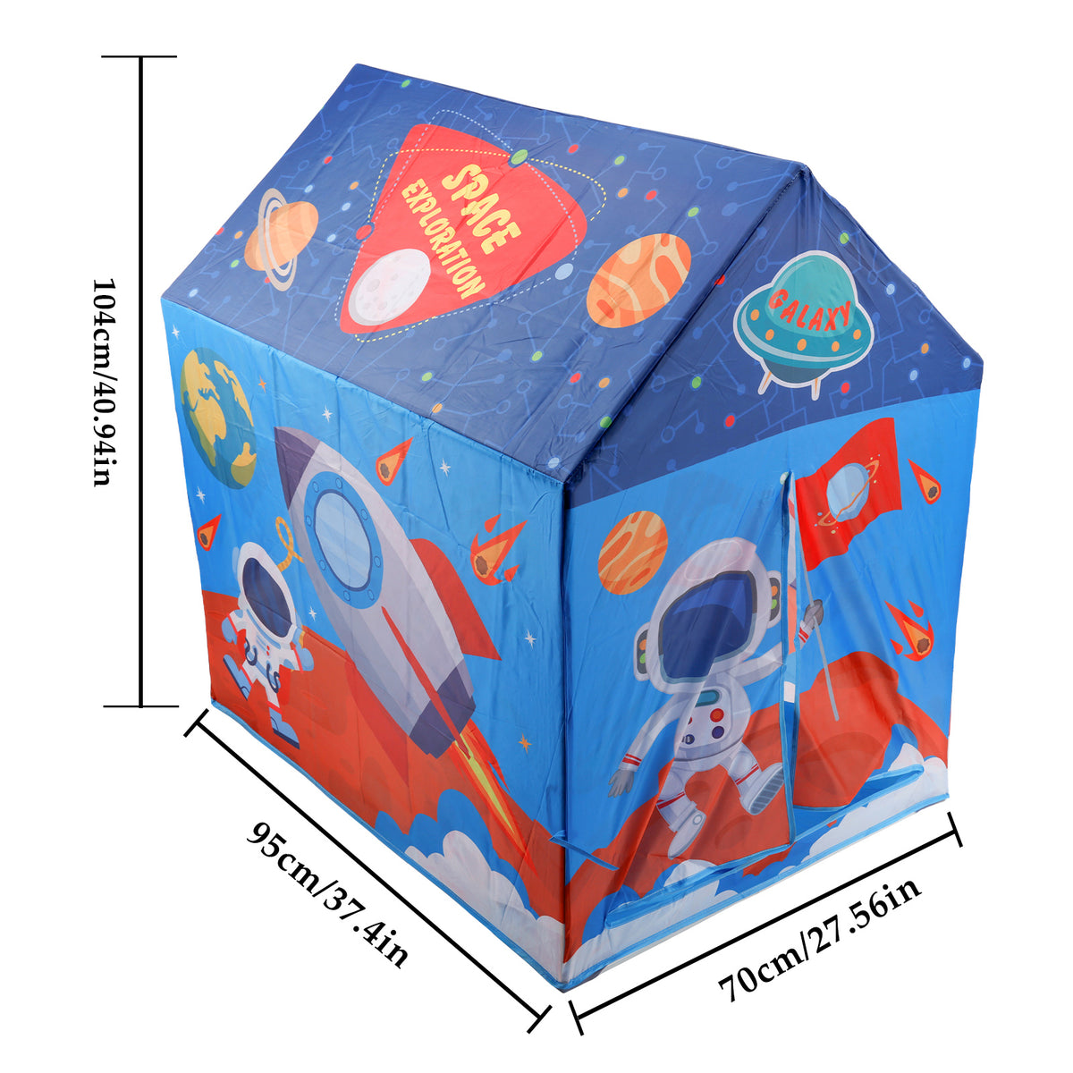 Blue Space Shape Tent Large Playhouse Kid Play Tent Indoor And Outdoor Game