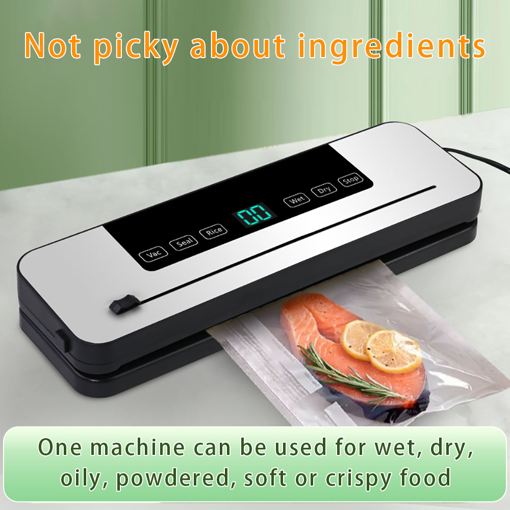 Vacuum Sealer Machine Auto Dry Wet Food Saver Storage Packing W Food Seal Bags