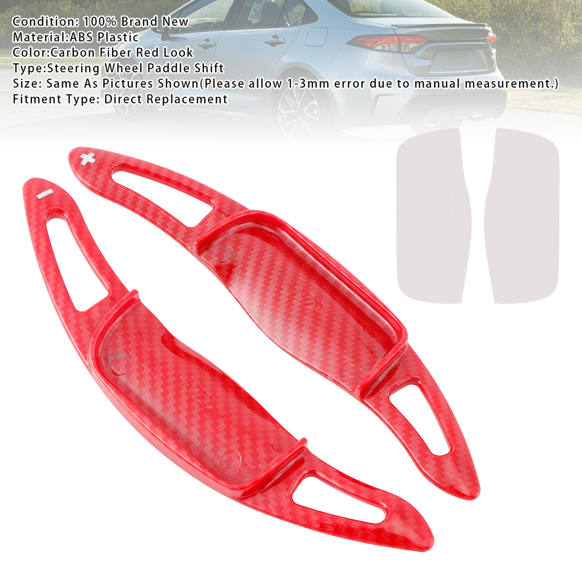 Carbon Look Steering Wheel Paddle Shifter Extension For Toyota Corolla RAV4