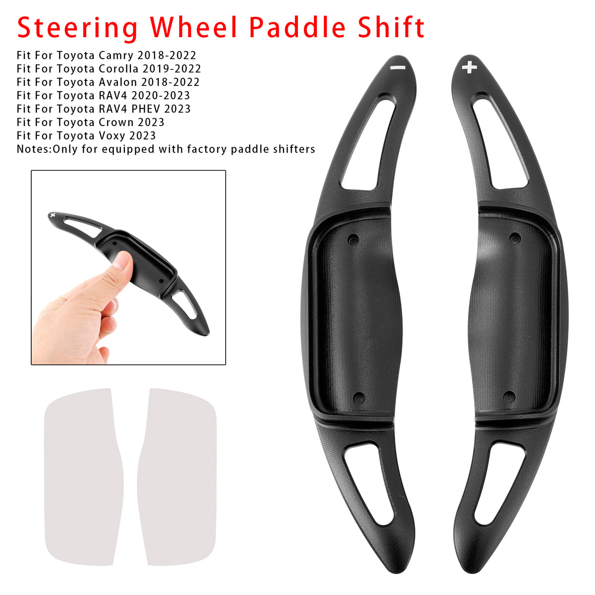 Steering Wheel Paddle Shifter Extension For Toyota Corolla RAV4 Aluminium Black