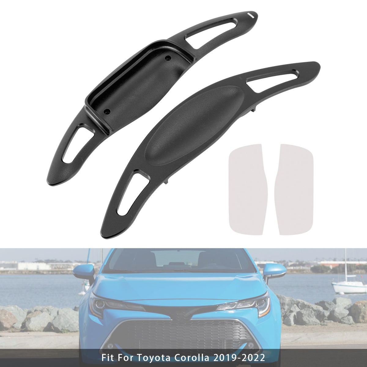 Steering Wheel Paddle Shifter Extension For Toyota Corolla RAV4 Aluminium Black