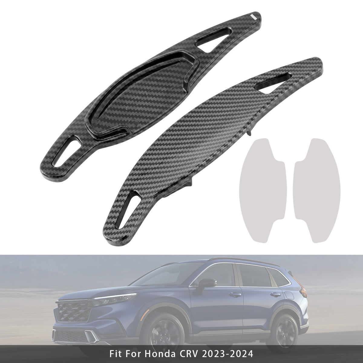 Carbon Look Steering Wheel Paddle Shifter Extension For Honda CRV Civic 11th Gen