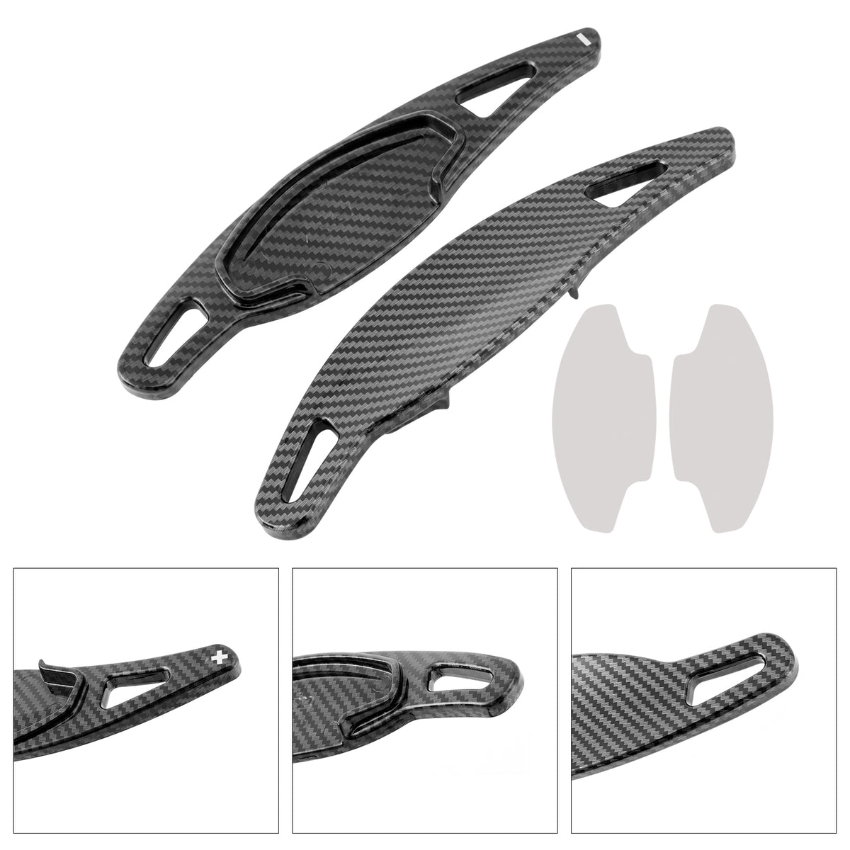 Carbon Look Steering Wheel Paddle Shifter Extension For Honda CRV Civic 11th Gen