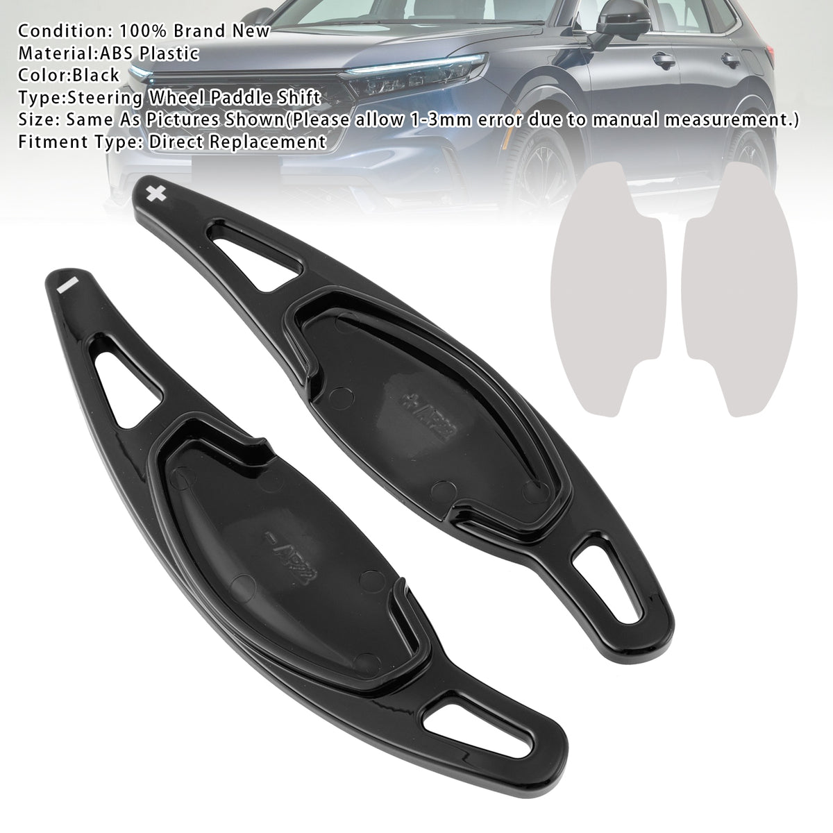 Steering Wheel Paddle Shifter Extension For Honda CRV Civic 11th Gen Black