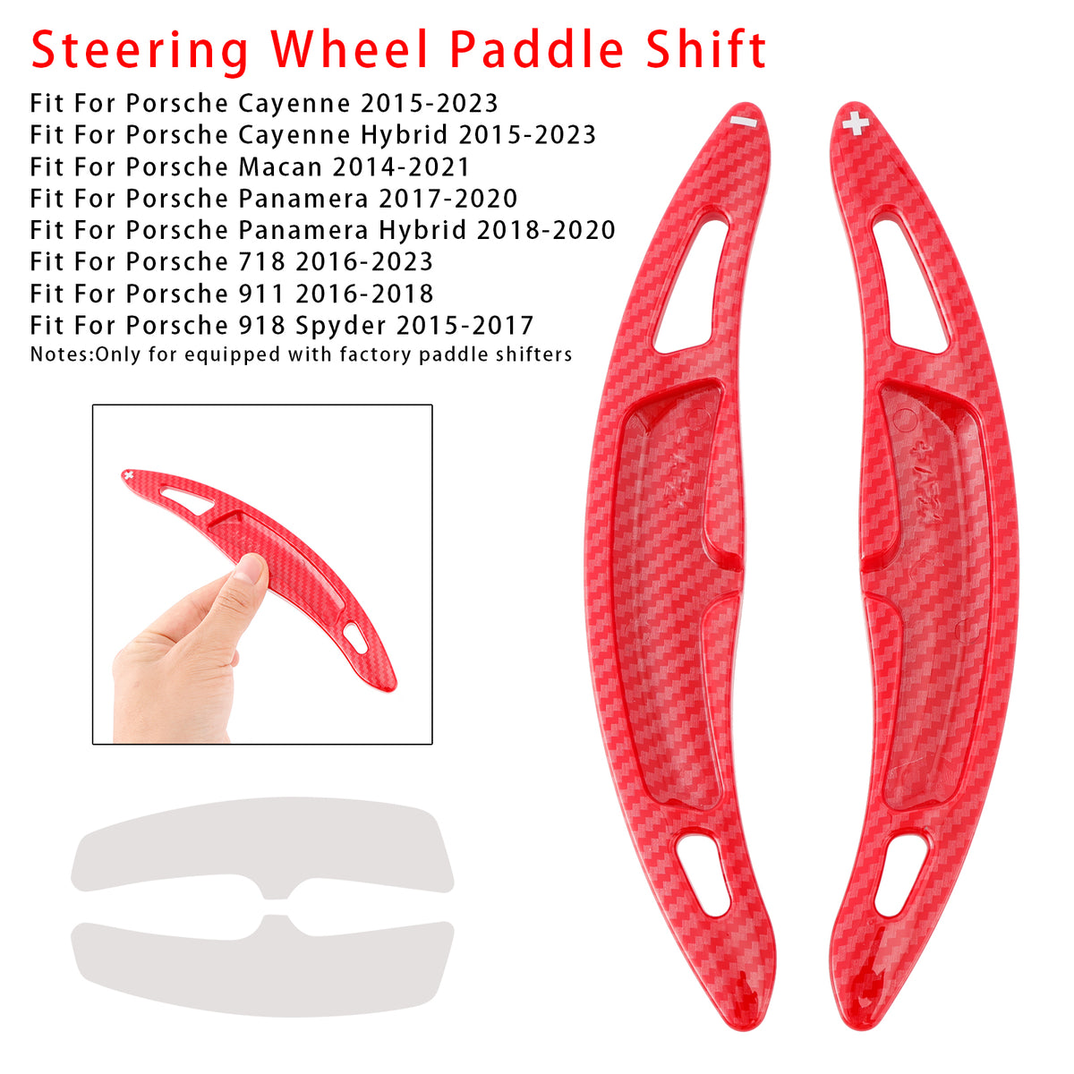 Carbon Look Steering Wheel Paddle Shifter Extension For Porsche Cayenne Macan