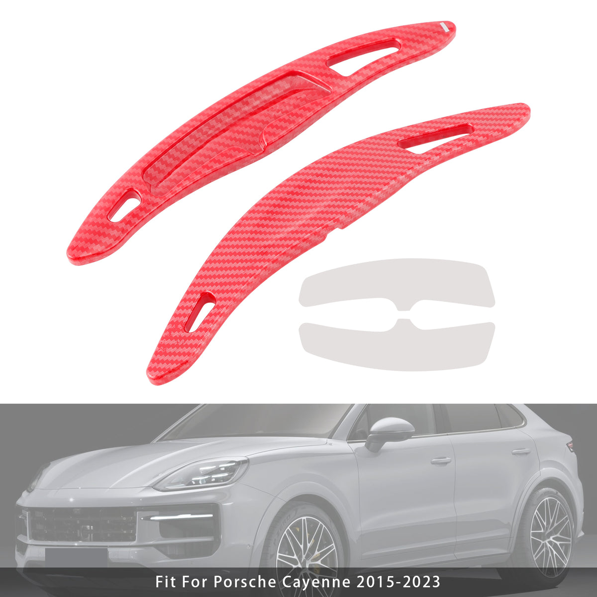 Carbon Look Steering Wheel Paddle Shifter Extension For Porsche Cayenne Macan