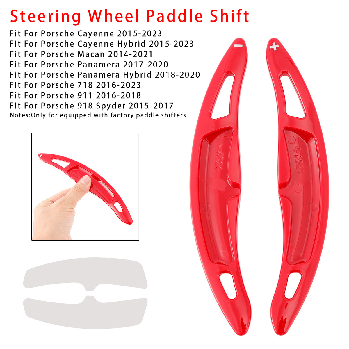 Steering Wheel Paddle Shifter Extension For Porsche Cayenne Macan Red
