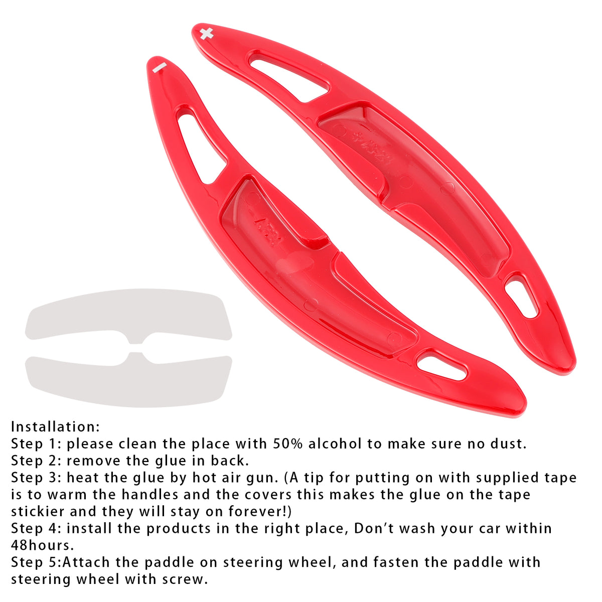 Steering Wheel Paddle Shifter Extension For Porsche Cayenne Macan Red