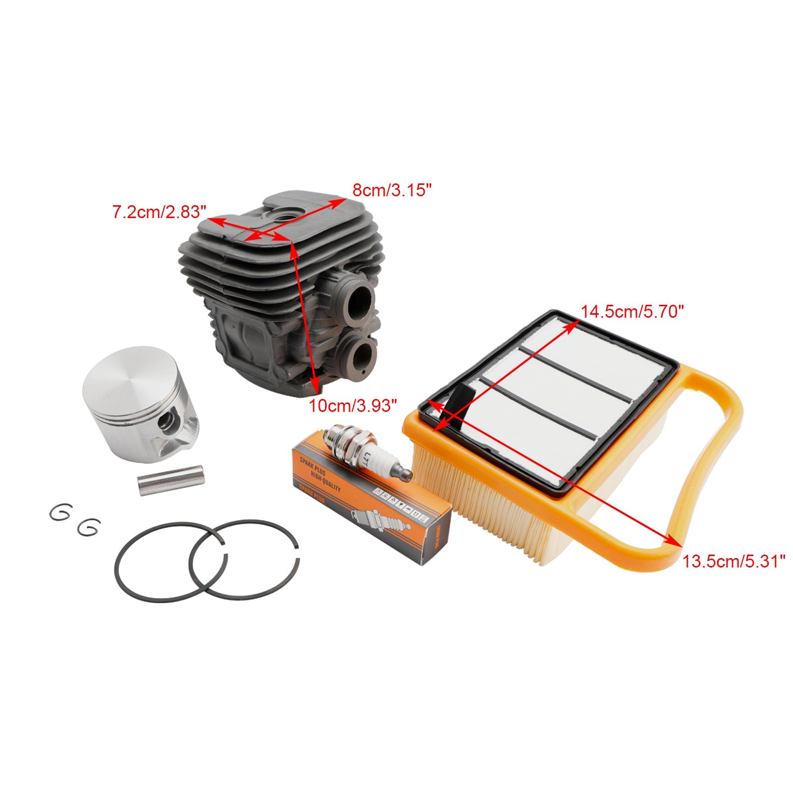 Stihl TS410 TS420 Cylinder Piston Service Kit with Air Filter 4238 020 1202