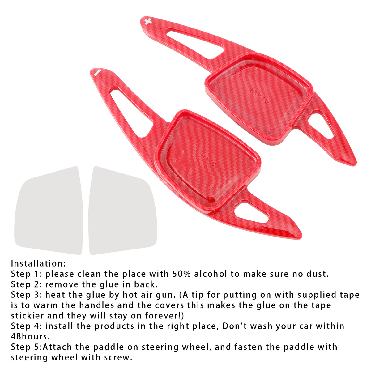Carbon Look Steering Wheel Paddle Shifter Extension For Audi A3 A4 A6