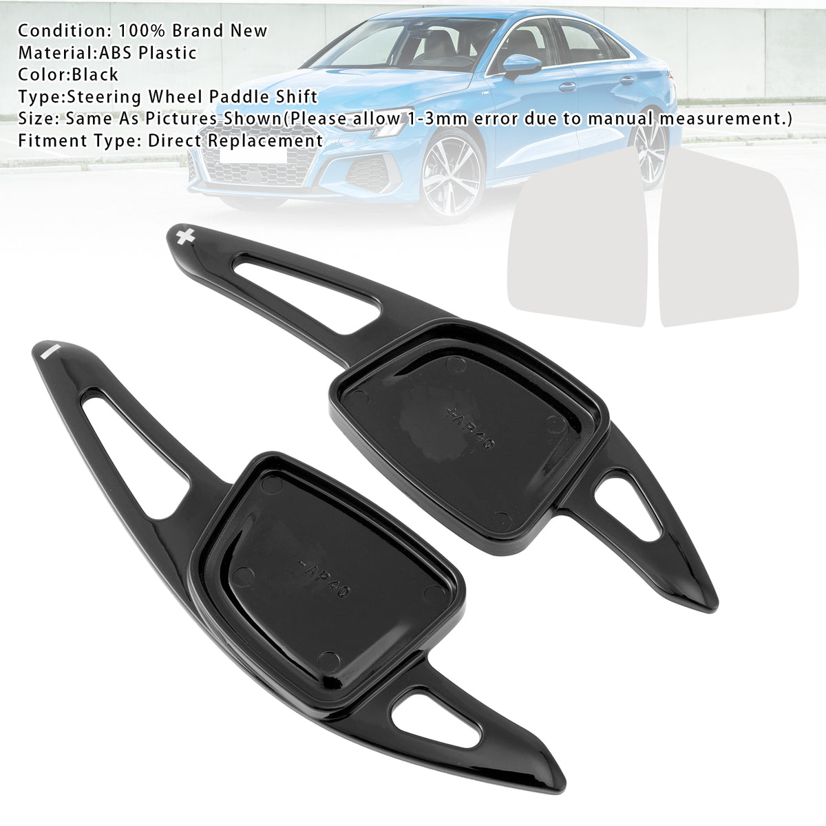 Steering Wheel Paddle Shifter Extension For Audi A3 A4 A6 Black