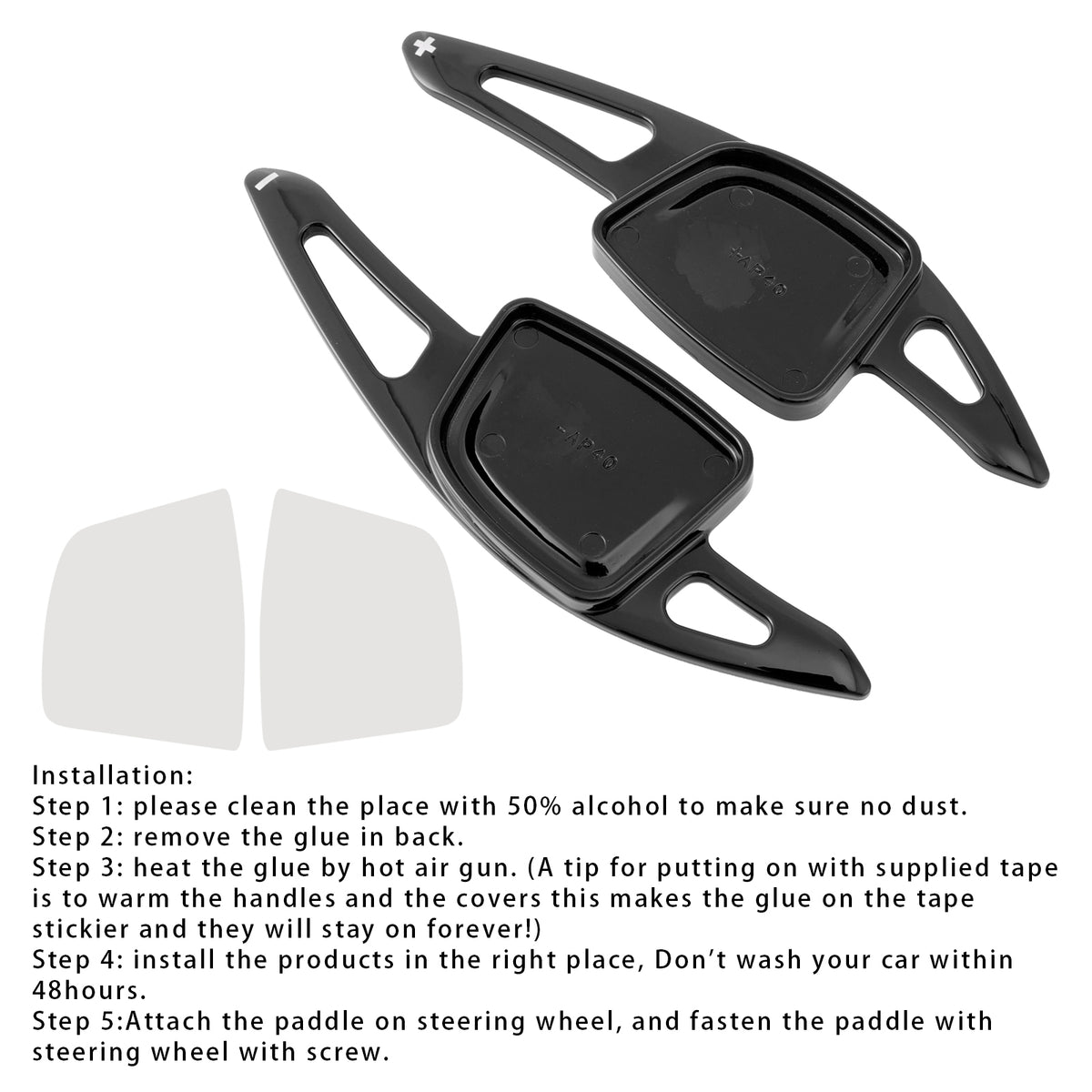 Steering Wheel Paddle Shifter Extension For Audi A3 A4 A6 Black