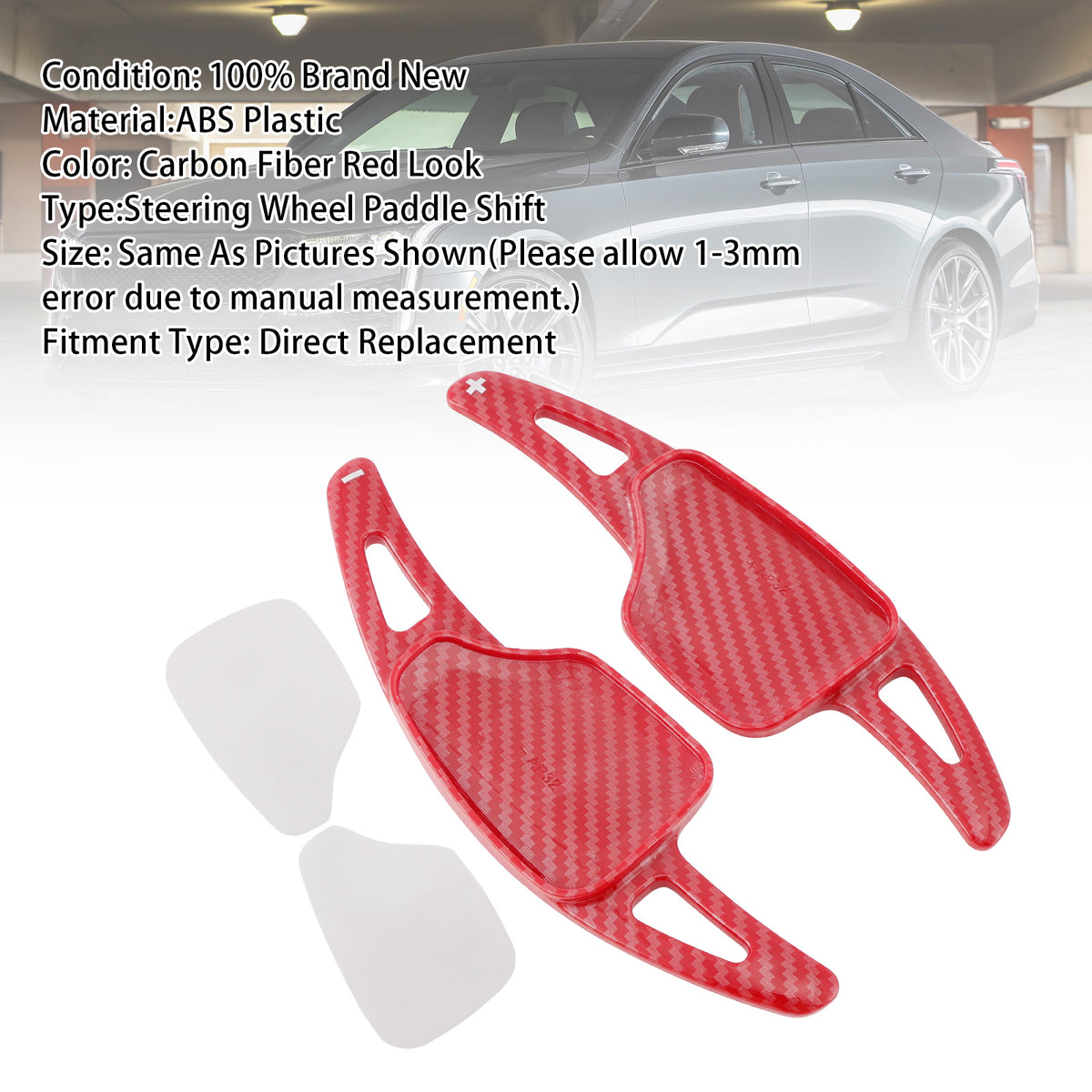 Carbon Look Steering Wheel Paddle Shifter Extension For Cadillac XT4