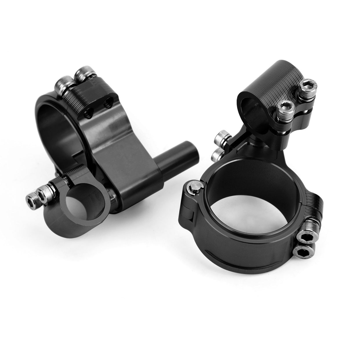 CNC Motorcycle 51mm Fork Clip on Clip ons Handlebar Heads Mount Clamp Universal