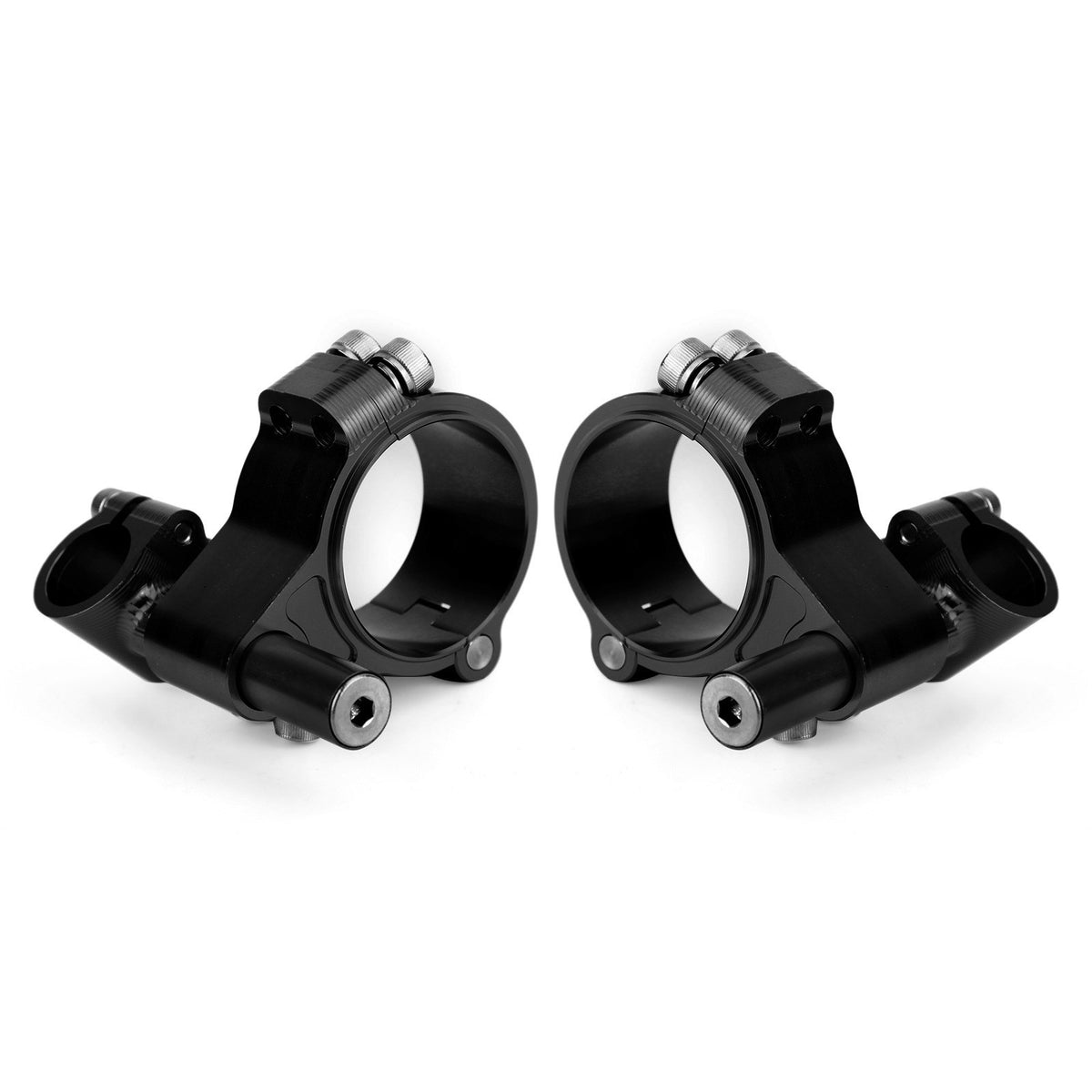 CNC Motorcycle 51mm Fork Clip on Clip ons Handlebar Heads Mount Clamp Universal