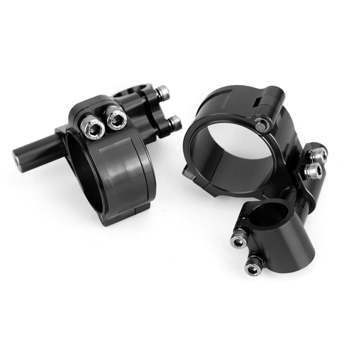 CNC Motorcycle 51mm Fork Clip on Clip ons Handlebar Heads Mount Clamp Universal
