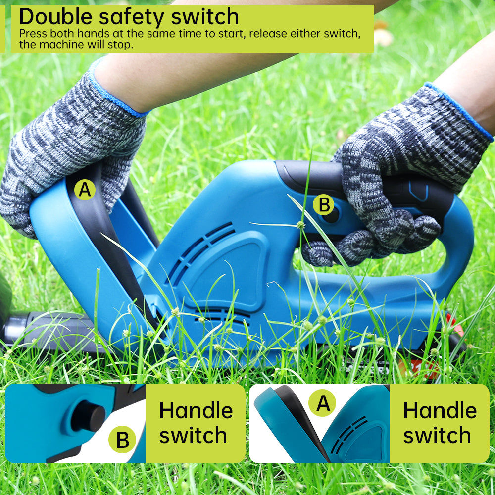 20'' Electric Hedge Trimmer Cordless Power Hedge Trimmer with 2Battery & Charger
