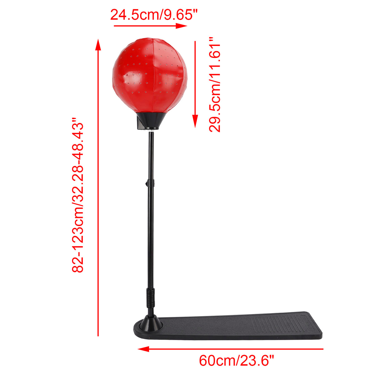 Kid Adjustable Punching Ball Bag Boxing With Light Set 82cm-123cm With Gloves