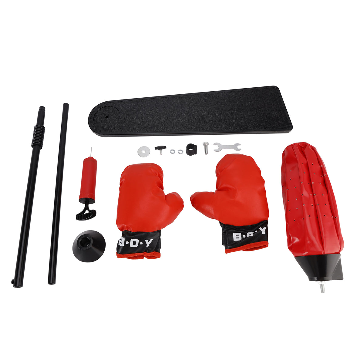 Kid Adjustable Punching Ball Bag Boxing With Light Set 82cm-123cm With Gloves