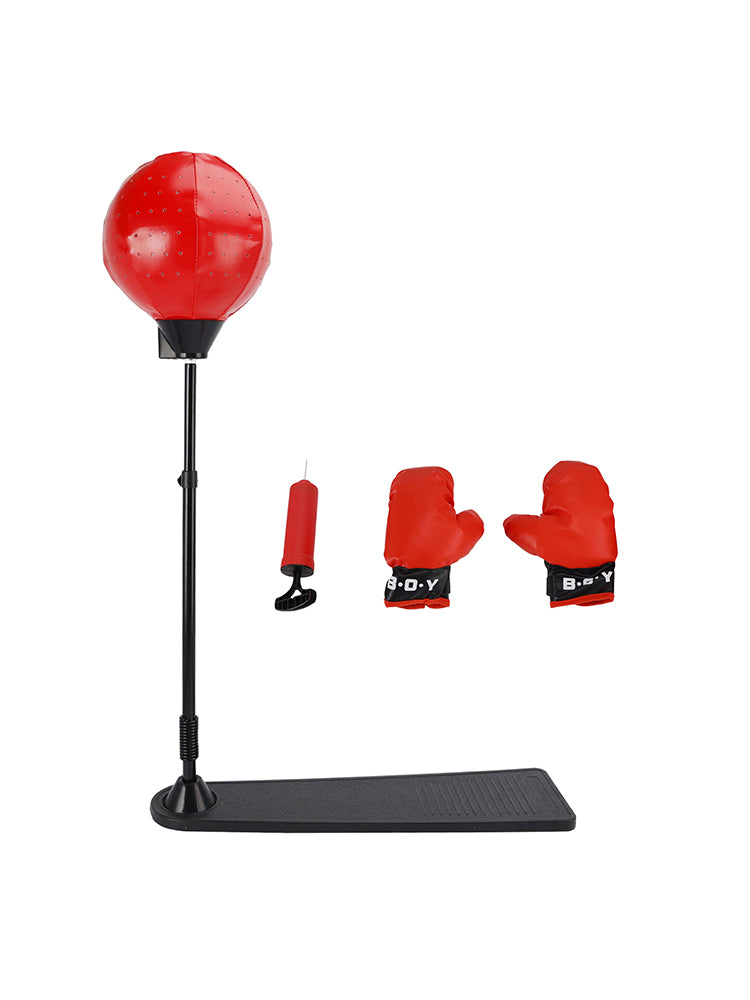 Kid Adjustable Punching Ball Bag Boxing With Light Set 82cm-123cm With Gloves
